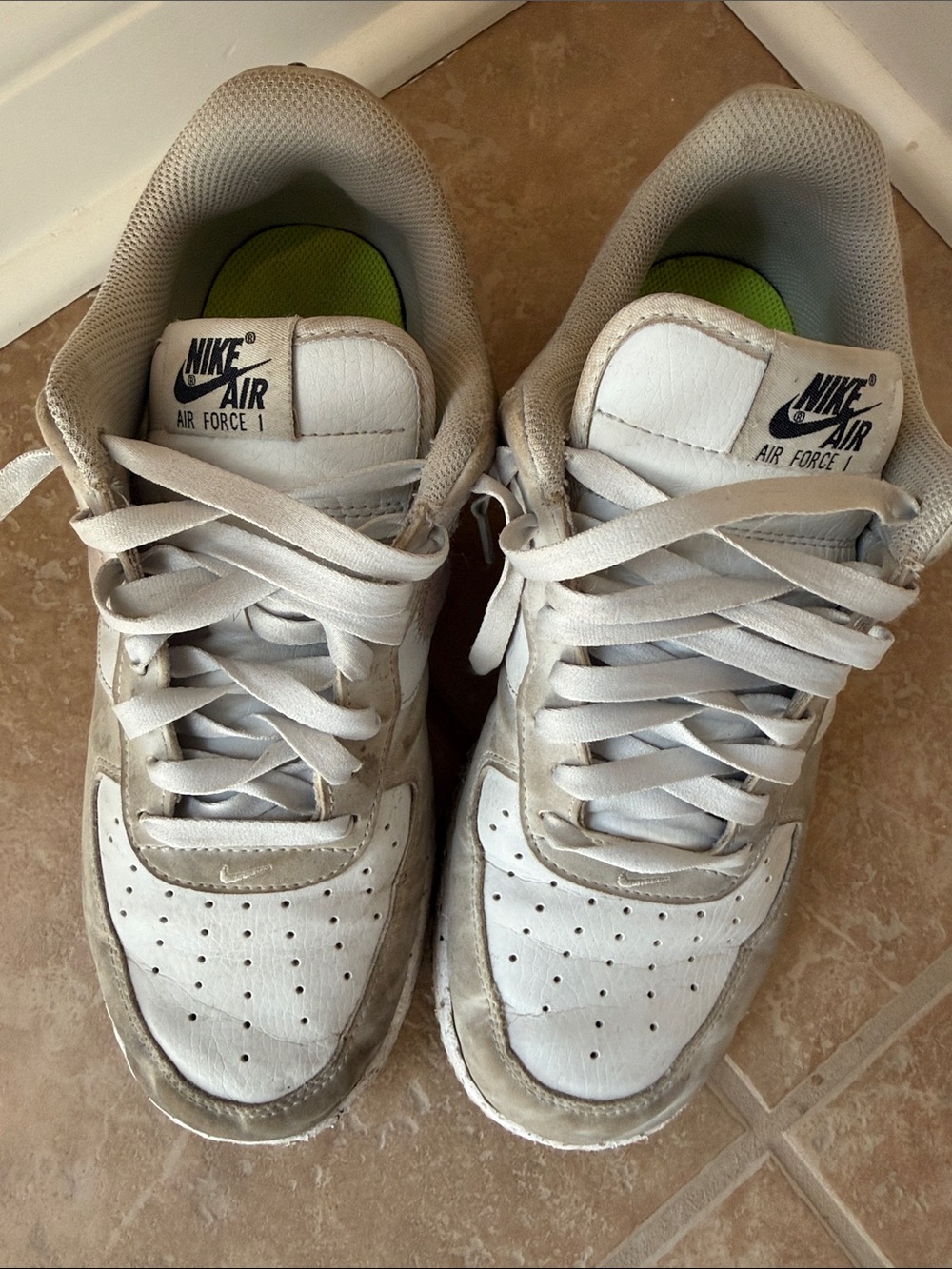 Nike Air Force 1 Low Sneakers in White and Gray